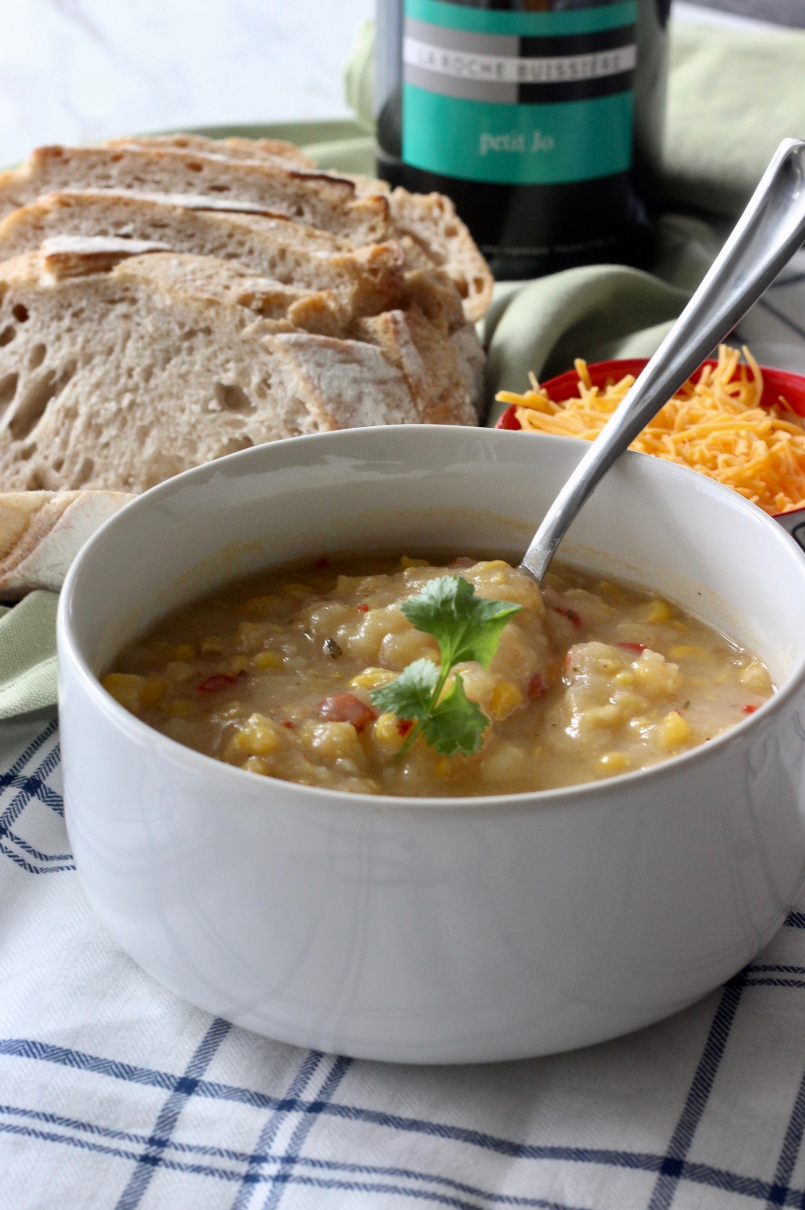 corn chowder with chilies
