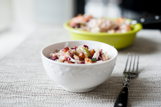 coleslaw with almonds and cranberry