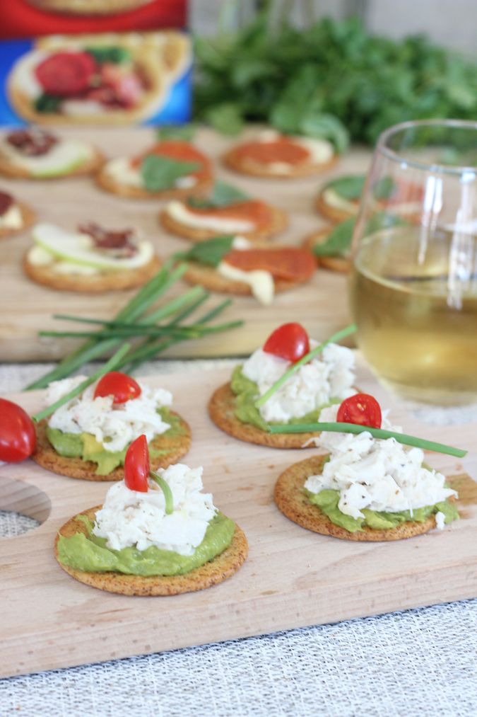 crab and avocado crostini tall