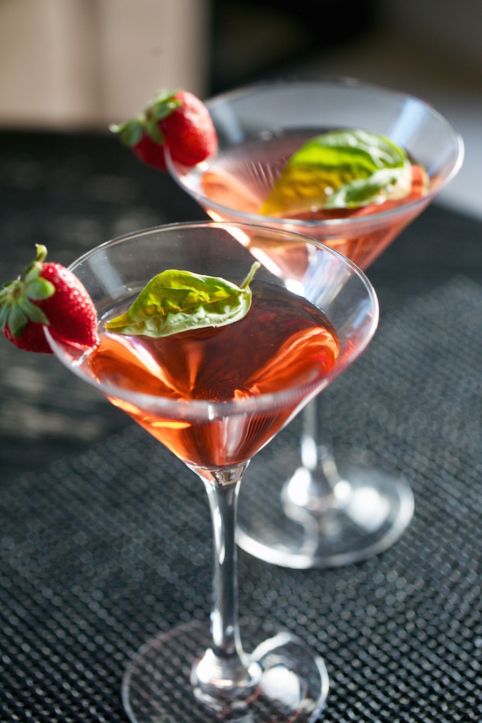 strawberry basil martini