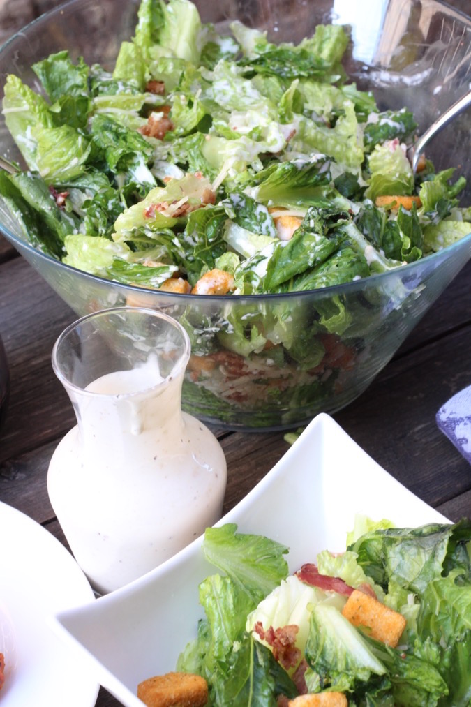 Bacon Caesar Salad Recipe with Stouffer's Lasagna