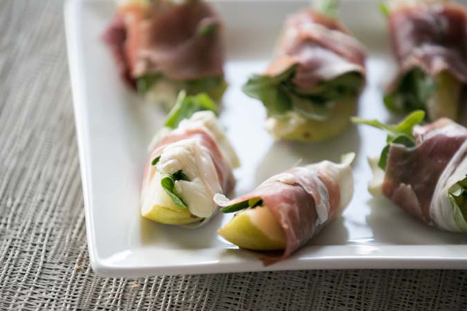 pears with brie and prosciutto