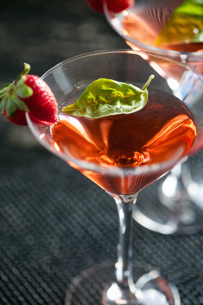 strawberry basil martini